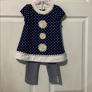 Baby/toddler dress and leggings set 24m